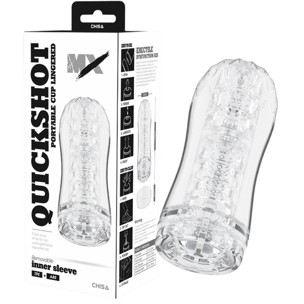 Quickshot Portable Cup – 17cm Super-Soft Sucking Male Stroker > Sex Toys For Men > Masturbators Cup - Tophatter Daily Deals