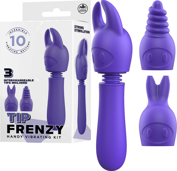 Tip Frenzy – Rechargeable Splash Proof Flexible Shaft Vibrator with 10 Rhythms > Vibrators > Mini Vibrators - Tophatter Daily Deals