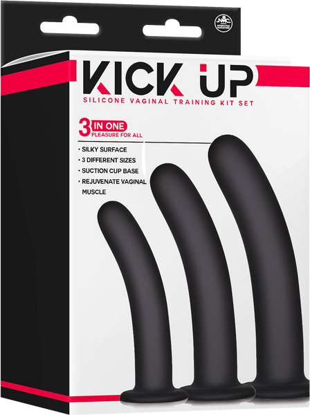 Kick Up Silicone Vaginal Training Kit – Three Sizes Suction Cup Base Training Kit > Sex Toys > Dilators - Tophatter Daily Deals
