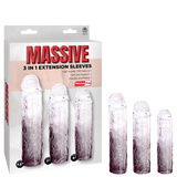 3 in 1 Extension Sleeve (Smoke) – High-Quality TPE Material Soft Flexible Sleeve with Multiple Sizes > Sex Toys For Men > Penis Sleeves - Tophatter Daily Deals