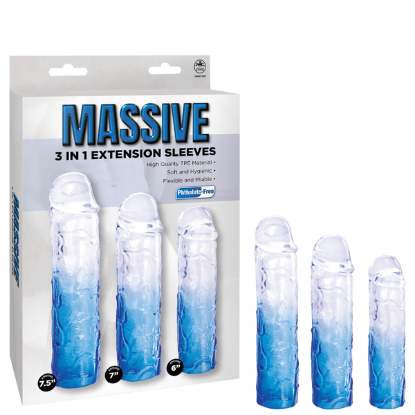 3 in 1 Extension Sleeve (Smoke) – High-Quality TPE Material Soft Flexible Sleeve with Multiple Sizes > Sex Toys For Men > Penis Sleeves - Tophatter Daily Deals
