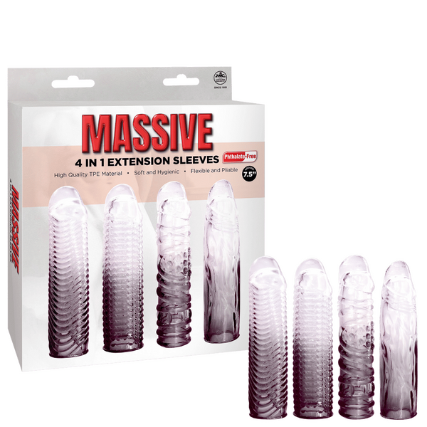 4 in 1 Extension Sleeve (Smoke) – Soft Flexible 7.5 Inch Sleeve > Sex Toys For Men > Penis Sleeves - Tophatter Daily Deals
