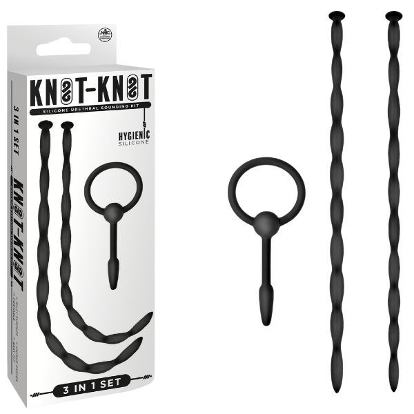 Silicone Urethal Sounding Kit - Twist (Black) > Sex Toys For Men > Sounding Rods - Tophatter Daily Deals