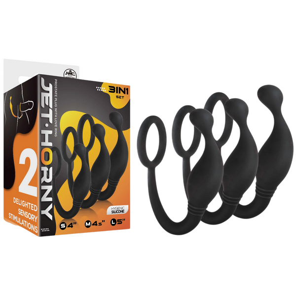 Prostate Plug Set – Hygienic Silicone 3-Piece Small, Medium, and Large Plugs > Anal Range > Prostate Plugs - Tophatter Daily Deals
