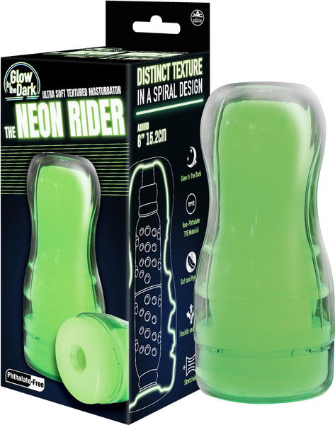 Neon Rider – Glow in the Dark Flexible 6 Inch Masturbator > Sex Toys For Men > Masturbators > Manual - Tophatter Daily Deals