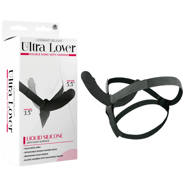 Ultra Lover Double Dong Penetrix with Harness – Ergonomic Silicone Dildo Set > Dildos > Strap On Dildos - Tophatter Daily Deals