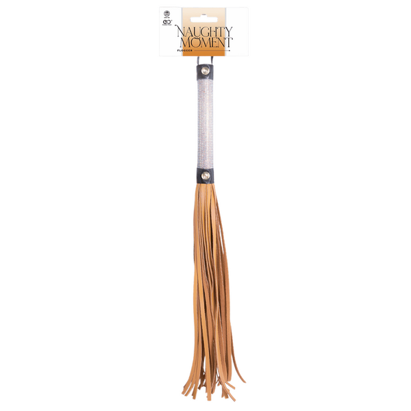 Flogger Diamond Covered Handle 44.5cm – Leather Flogger > Bondage Gear > Whips & Floggers - Tophatter Daily Deals