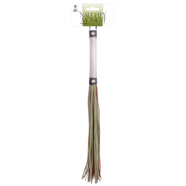 Flogger Diamond Covered Handle 44.5cm – Leather Flogger > Bondage Gear > Whips & Floggers - Tophatter Daily Deals
