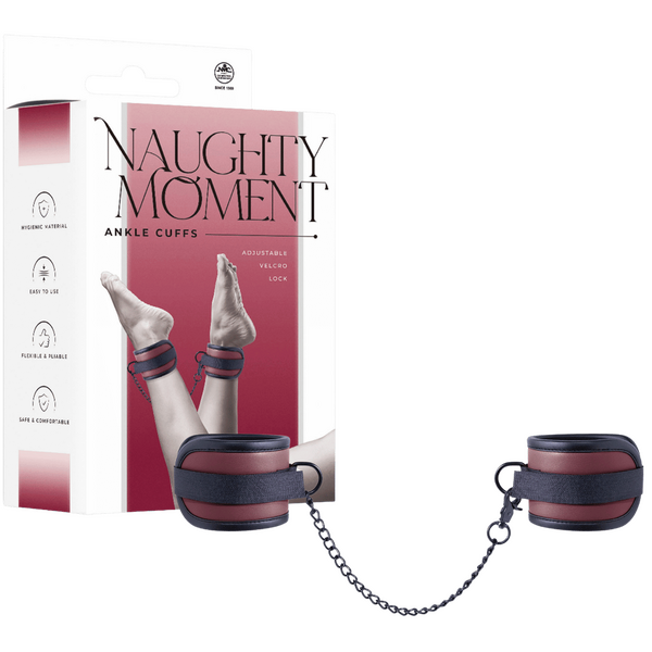 Adjustable Ankle Cuffs with Velcro Lock and 25.9cm Chain – Bondage Restraints > Bondage Gear > Restraints - Tophatter Daily Deals