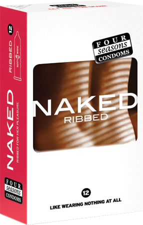 Four Seasons Naked Ribbed Ultra Thin Ribbed and Lubed Condoms 12 Pack > Essentials > Condoms - Tophatter Daily Deals