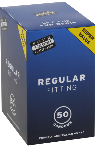 Four Seasons Regular Condoms – 54mm Lubricated Condoms 50 Pack > Essentials > Condoms - Tophatter Daily Deals