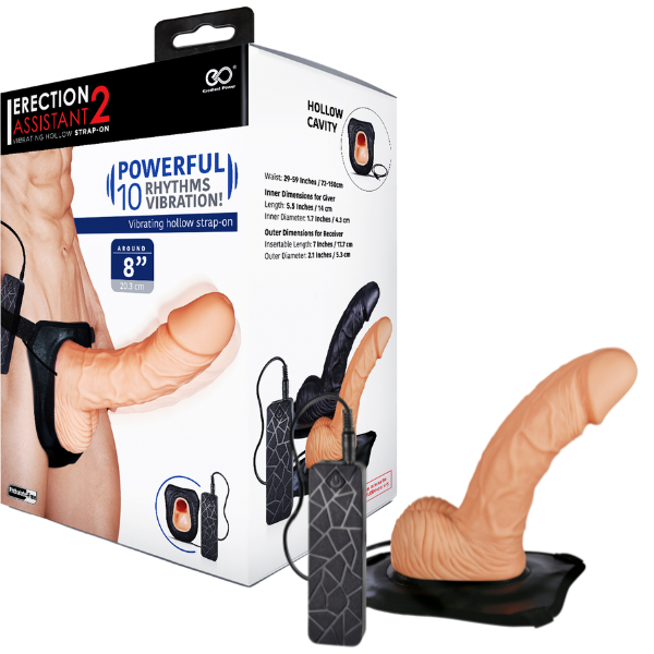 Erection Assistant 2 – 8 Inch Strap-On > Dildos > Hollow Strap Ons - Tophatter Daily Deals