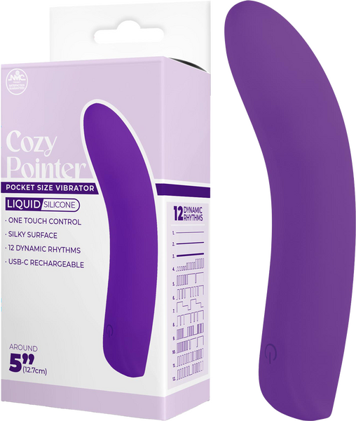 Cozy Pointer – Silicone One-Touch Rechargeable 5 Inch Vibrator > Vibrators > Finger Vibrators - Tophatter Daily Deals