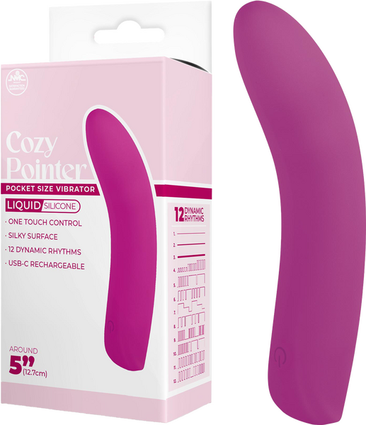 Cozy Pointer – Silicone 10 Rhythm Rechargeable 5 Inch Vibrator > Vibrators > Standard Vibrators - Tophatter Daily Deals