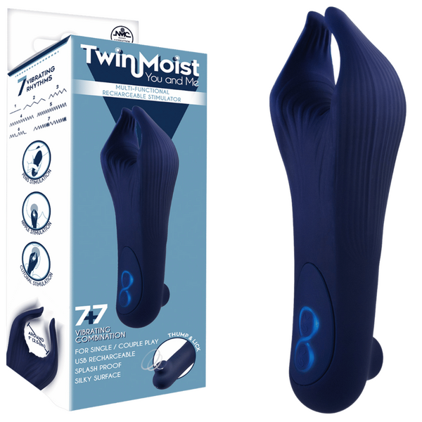 TwinMoist - Multi-Functional Rechargeable Stimulator – Splash Proof USB Rechargeable Vibrator > Sex Toys > Couples Toys - Tophatter Daily Deals