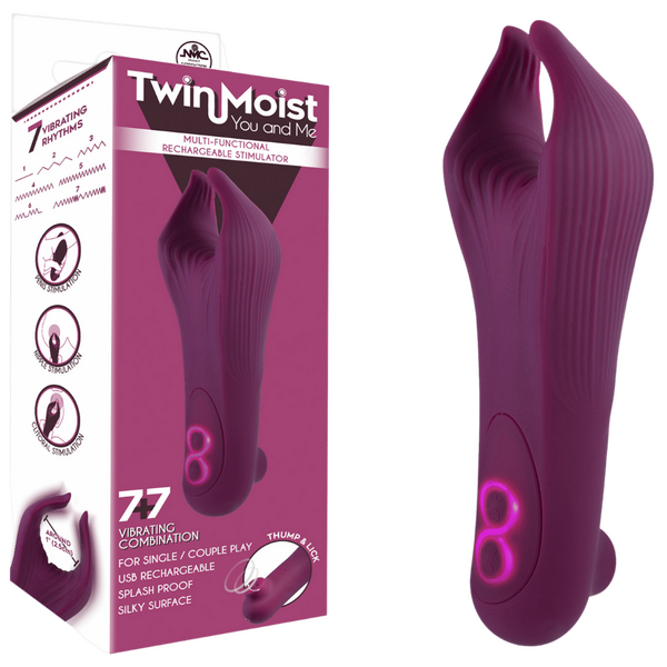 TwinMoist - Multi-Functional Rechargeable Stimulator – Splash Proof USB Rechargeable Vibrator > Sex Toys > Couples Toys - Tophatter Daily Deals