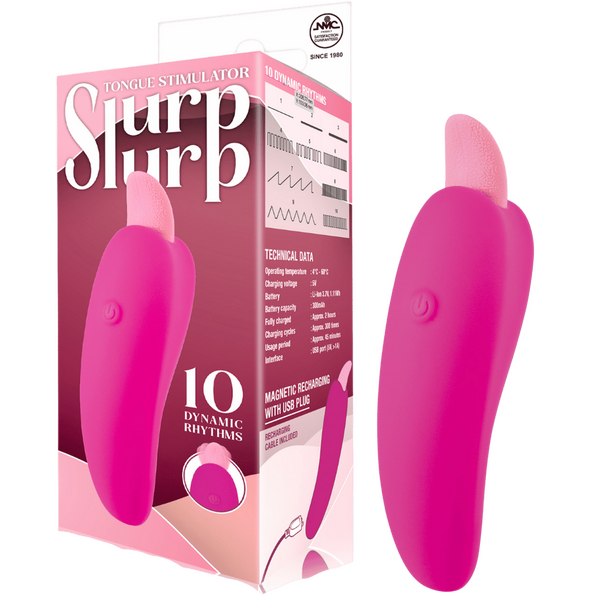 Slurp Slurp Tongue Stimulator – Magnetic Rechargeable 10 Rhythm Vibrator > Sex Toys For Ladies > Clitoral Vibrators and Stimulators - Tophatter Daily Deals