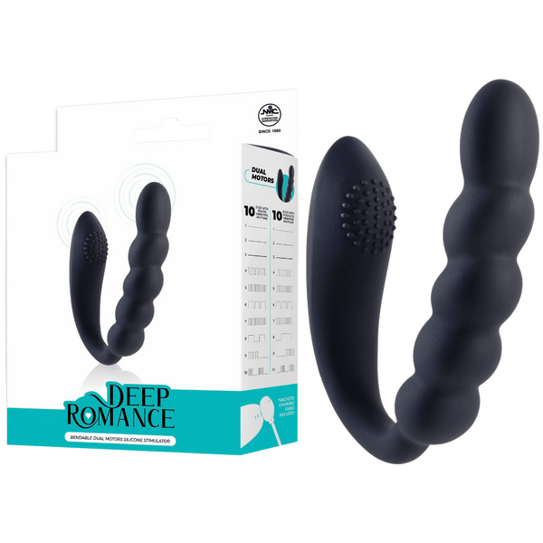 Bendable Dual Motors Silicone Stimulator – Rechargeable Splash Proof 4.6 Inch Vibrator > Sex Toys For Ladies > Clitoral Vibrators and Stimulators - Tophatter Daily Deals