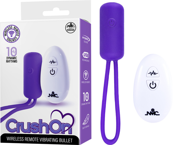 Crush On - Wireless Remote Vibrating Bullet – USB Rechargeable Silicone Bullet Vibrator > Vibrators > Mini Vibrators - Tophatter Daily Deals