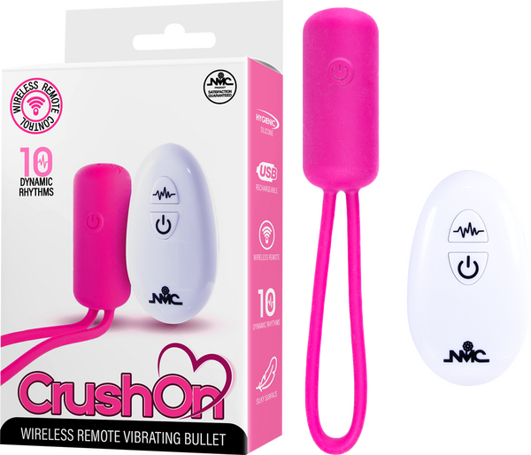 Crush On - Wireless Remote Vibrating Bullet – USB Rechargeable Silicone Bullet Vibrator > Vibrators > Mini Vibrators - Tophatter Daily Deals