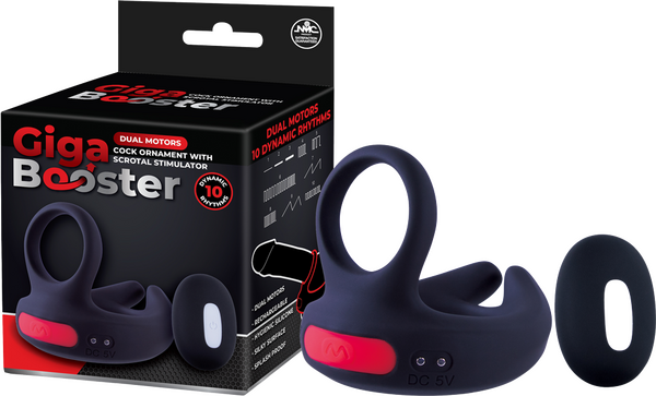 Dual Motor Cock Ring with Scrotal Stimulator – Rechargeable Splashproof Silicone Toy > Cock Ring > Vibrating - Tophatter Daily Deals
