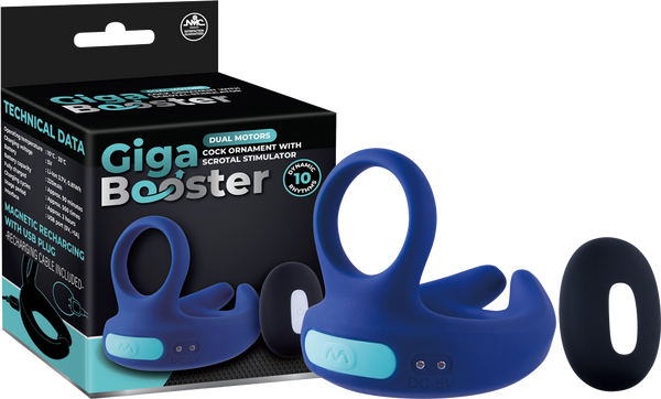 Dual Motor Cock Ring with Scrotal Stimulator – Rechargeable Splashproof Silicone Toy > Cock Ring > Vibrating - Tophatter Daily Deals
