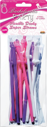 Dicky Straws 12 Inch Super Flex Tip Straws – Pack of 10 Drinking Straws > Novelties > Bachelor & Bachelorette Items - Tophatter Daily Deals
