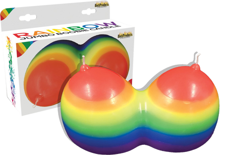 Rainbow Jumbow Boobie Candle – Decorative Candle > Candles > Novelty - Tophatter Daily Deals