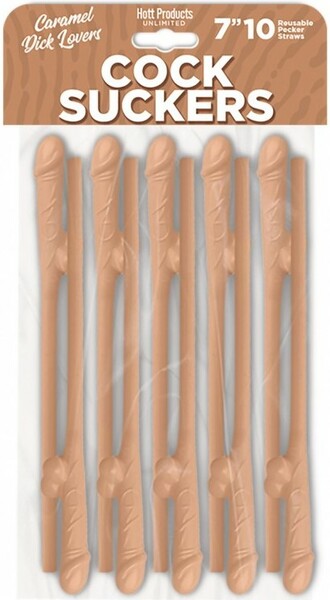 Hott Products Cock Sucker (Chocolate Brown) – 7 Inch Reusable Novelty Drink Straws Set of 10 > Novelties > Party Supplies - Tophatter Daily Deals