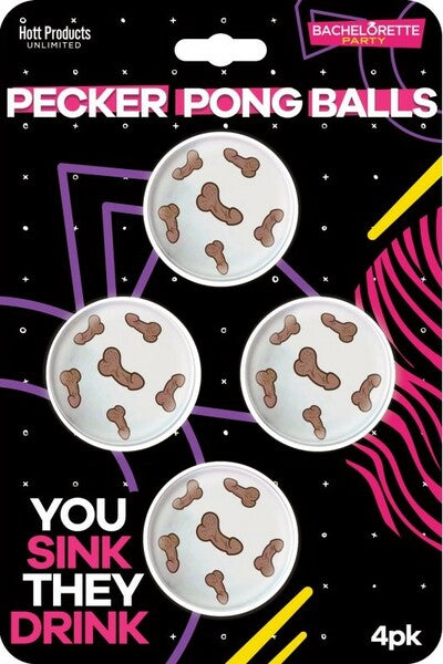 Pecker Beer Pong Balls – Novelty Party Game Accessory for Beer Pong Enthusiasts > Novelties > Bachelor & Bachelorette Items - Tophatter Daily Deals