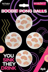 Boobie Beer Pong Balls – Novelty Party Game Accessory Set of Four Balls > Novelties > Bachelor & Bachelorette Items - Tophatter Daily Deals