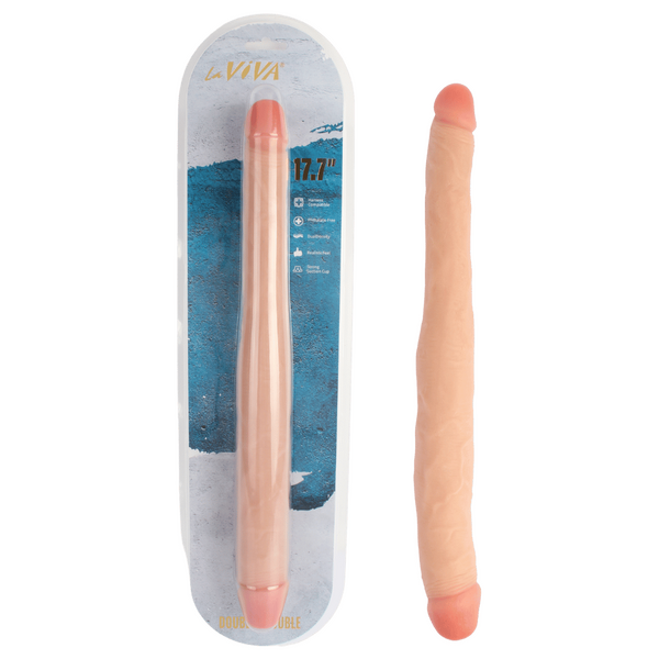 Double Trouble – Realistic Feel Dual Dildo for Anal and Vaginal Use > Dildos > Double Dildos - Tophatter Daily Deals