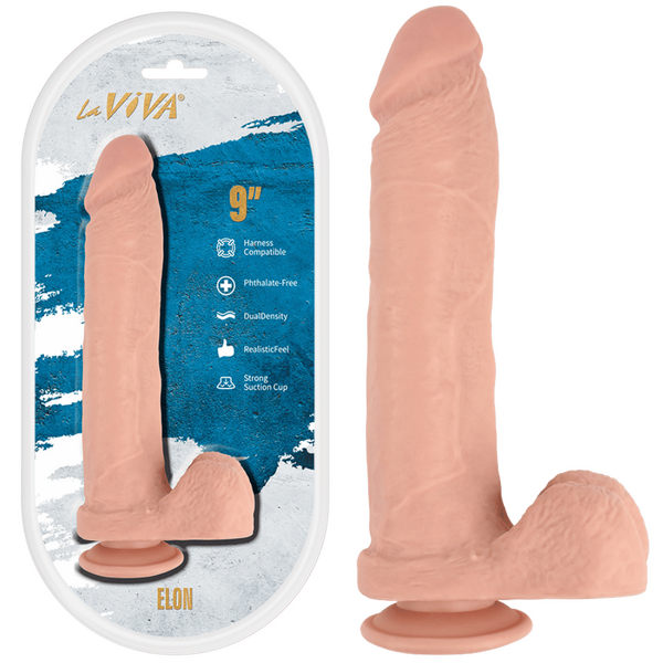 Elon 9 Inch Dildo – Realistic Pleasure Toy > Dildos > Realistic Dildos - Tophatter Daily Deals