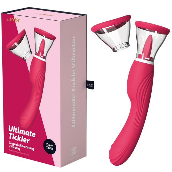 LaViva Ultimate Tickler – Multi-Function 10 Inch Tongue Licking Vibrator > Sex Toys For Ladies > Clitoral Vibrators and Stimulators - Tophatter Daily Deals
