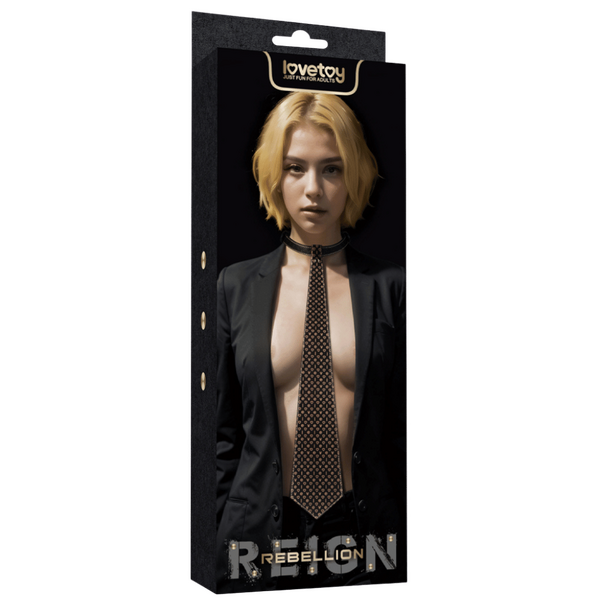 Rebellion Reign Tie Collar – Durable PU Material Accessory > Bondage Gear > Collars & Leashes - Tophatter Daily Deals