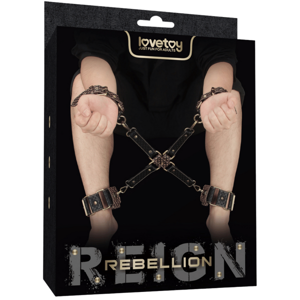 Rebellion Reign Hogtie Set – Bronze Spiked Handcuffs and Ankle Cuffs Restraint Set > Bondage Gear > Restraints - Tophatter Daily Deals