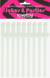 Willy Straws Glow in the Dark 9 Pack – Glow in the Dark Straws > Novelties > Party Supplies - Tophatter Daily Deals