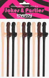 Lovetoy Pack of 9 Willy Straws – Drinking Straws Set > Novelties > Party Supplies - Tophatter Daily Deals