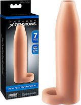 Fantasy X-tensions Real Feel Enhancer XL – 7 Inch Erection Enhancer > Sex Toys For Men > Penis Sleeves - Tophatter Daily Deals