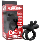 Ohare (Black | Blue | Green) – Rechargeable Silicone Rabbit Vibrating Cock Ring > Cock Ring > Vibrating - Tophatter Daily Deals