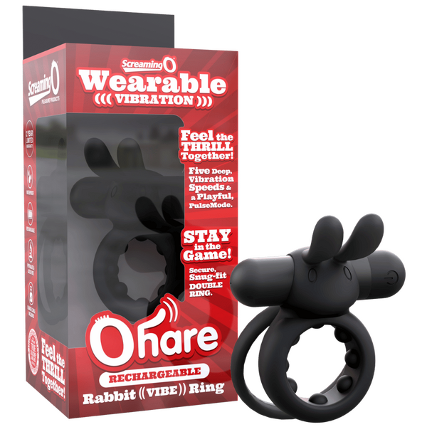 Ohare (Black | Blue | Green) – Rechargeable Silicone Rabbit Vibrating Cock Ring > Cock Ring > Vibrating - Tophatter Daily Deals