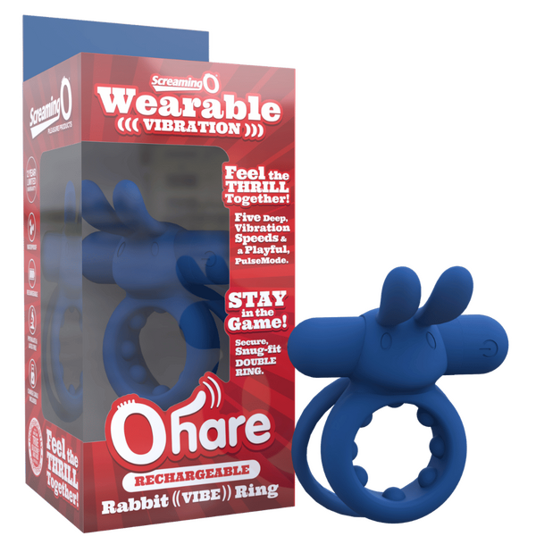 Ohare (Black | Blue | Green) – Rechargeable Silicone Rabbit Vibrating Cock Ring > Cock Ring > Vibrating - Tophatter Daily Deals