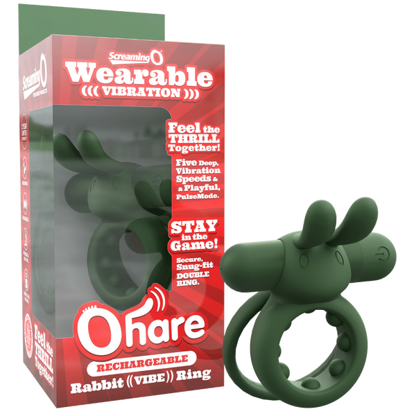 Ohare (Black | Blue | Green) – Rechargeable Silicone Rabbit Vibrating Cock Ring > Cock Ring > Vibrating - Tophatter Daily Deals