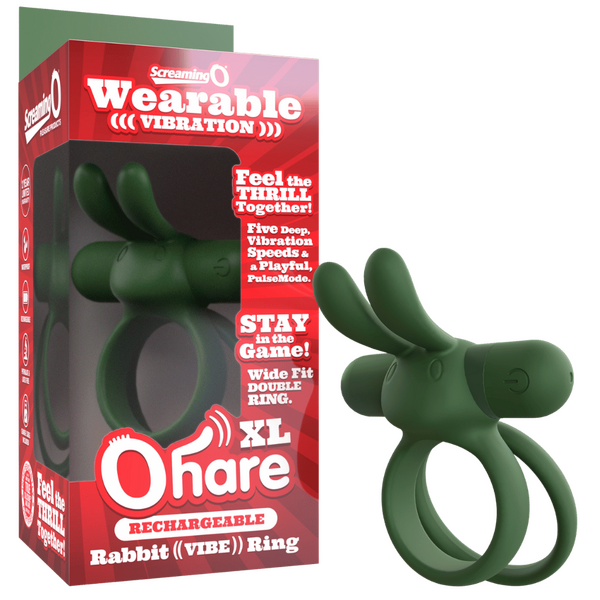 Ohare XL (Black | Blue | Green) – Rechargeable Large Rabbit Vibrator > Cock Ring > Vibrating - Tophatter Daily Deals