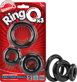 RingO X3 Cock Rings Mixed Pack - Black > Cock Ring > Sets - Tophatter Daily Deals