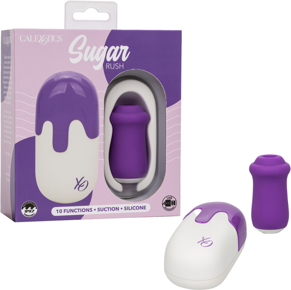 Sugar Rush – Silicone Suction Stimulator with 10 Functions and Travel Case > Vibrators > Ladies > Clitoral Vibrators and Stimulators - Tophatter Daily Deals