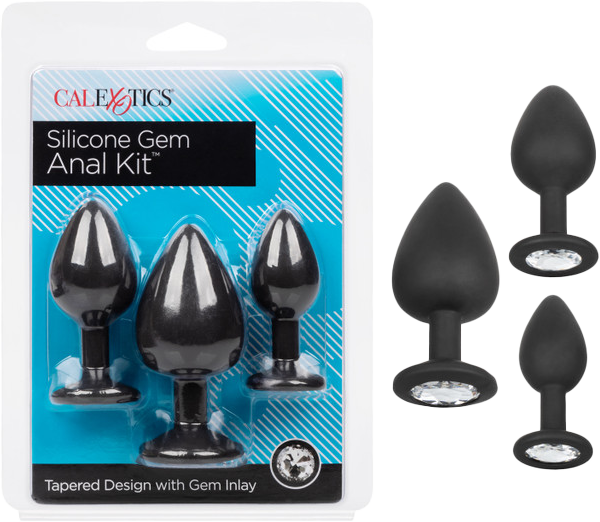 Silicone Gem Anal Kit – Set of 3 Graduated Anal Plugs > Anal Range > Butt Plug Kits - Tophatter Daily Deals