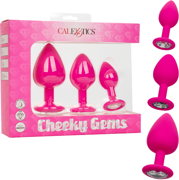 Cheeky Gems – Anal Training Kit with Three Graduated Anal Plugs > Anal Range > Butt Plug Kits - Tophatter Daily Deals