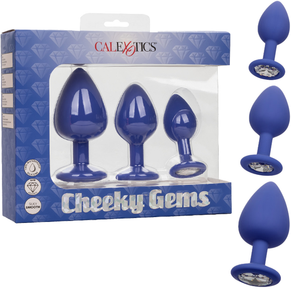 Cheeky Gems – Anal Training Kit with Three Graduated Anal Plugs > Anal Range > Butt Plug Kits - Tophatter Daily Deals