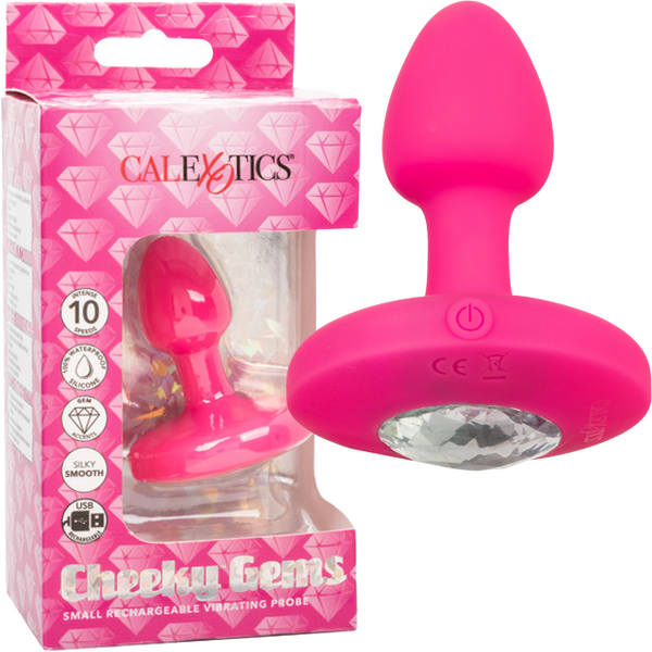 Cheeky Gems Small Rechargeable Vibrating Probe – Flexible Silicone Probe Vibrator > Anal Range > Vibrating Butt Plugs - Tophatter Daily Deals